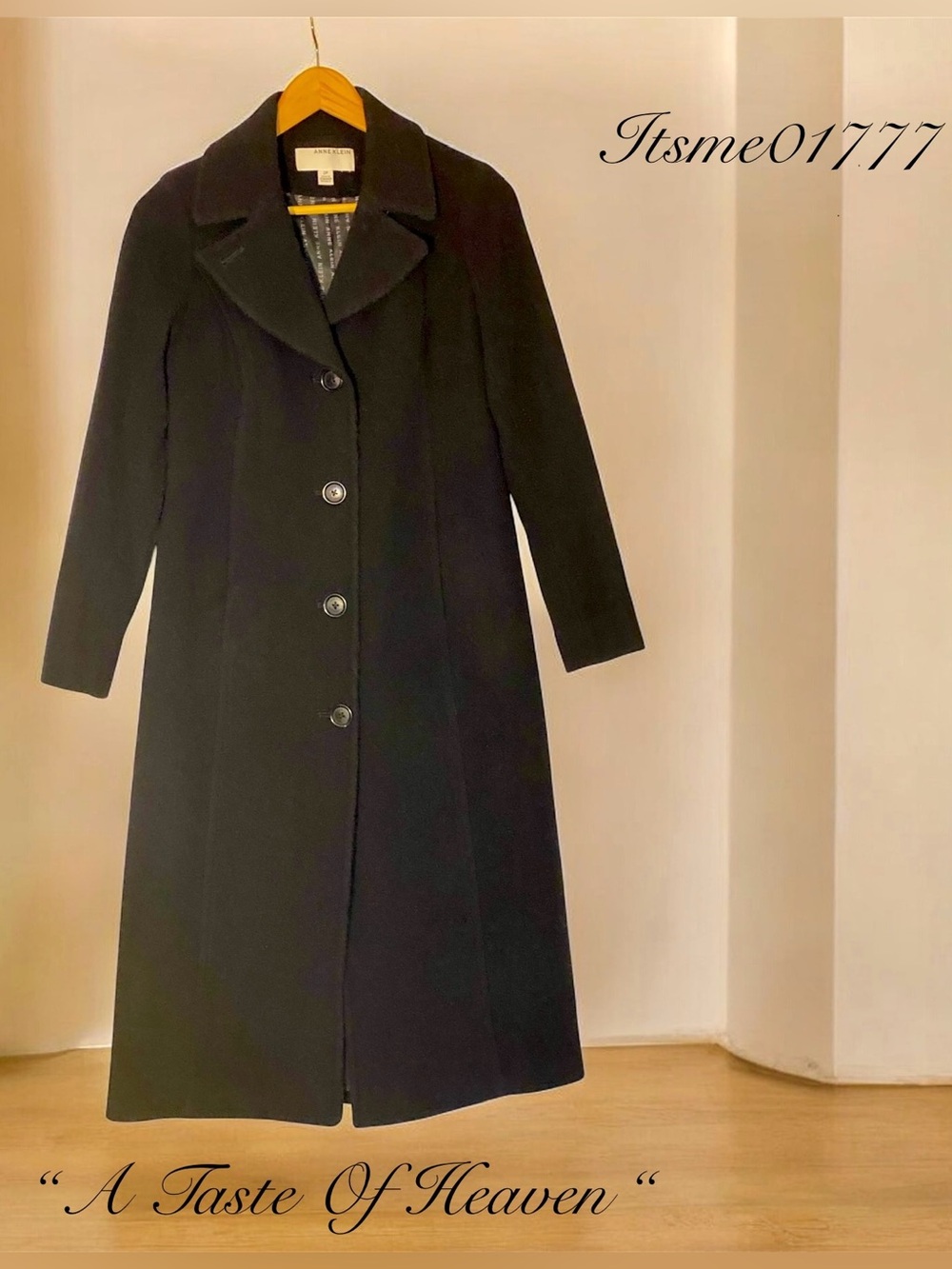 🌸 ANNE KLEIN Black Long Coat